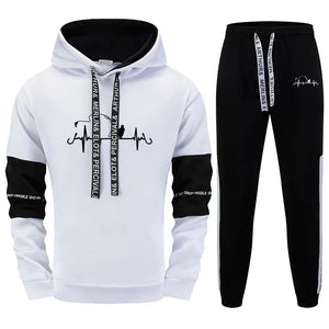 Mens tracksuit set hoodie and joggers