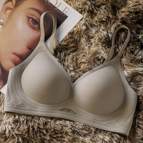 Soutien Gorge Push Up Sans Couture  pour femme, sous-vêtement sexy, sans fil, creux, confortable, respirant, section fine SUN N.