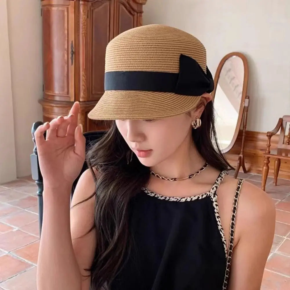 Casquette en paille tissée SUN N.