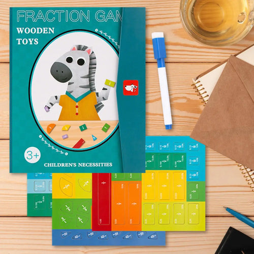 Carreaux & Cercles de Fractions Magnétiques - Visual learning for fractions using a magnetic demonstration book.