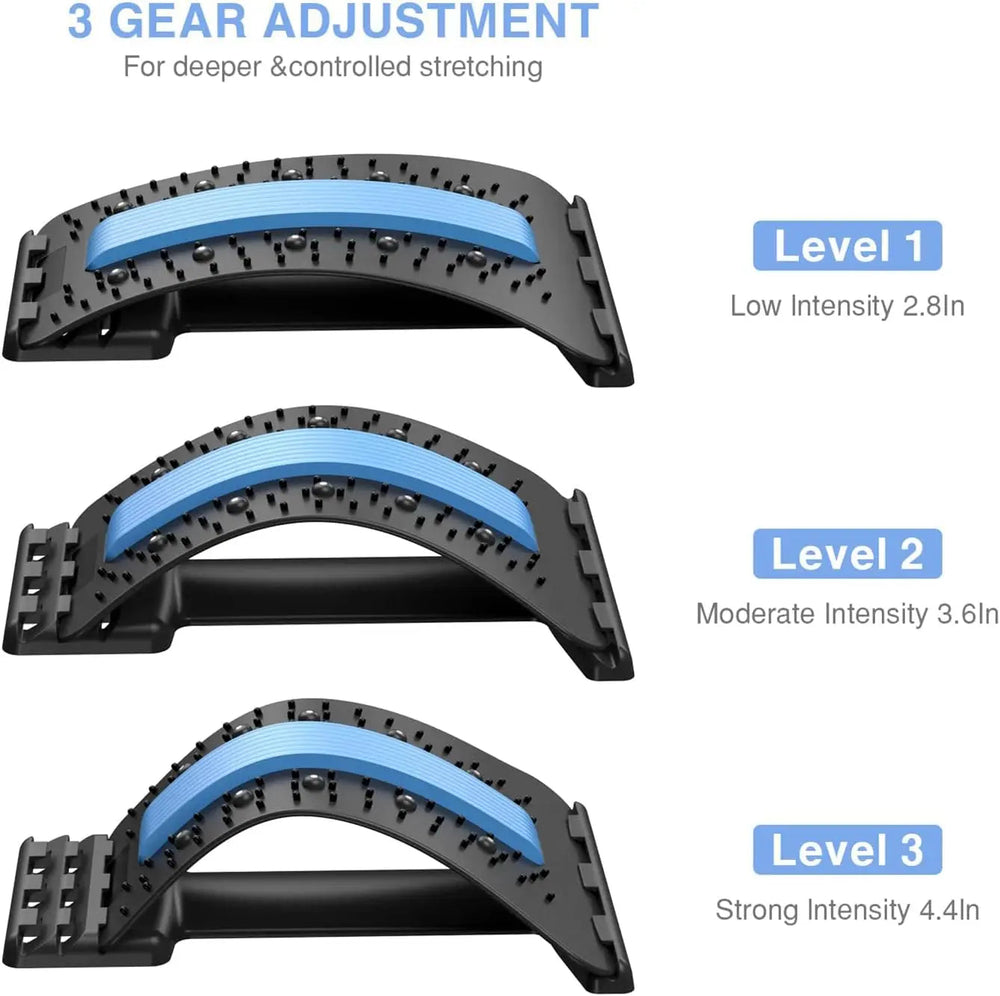 Back Stretcher for Back Pain Relief, Multi-Level Back Cracker Board, Lower and Upper Back Support for Herniated Disc SUN N.
