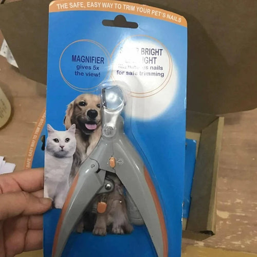 Ciseaux coupe-ongles professionnels en métal pour animaux de compagnie avec lumière LED, outil de coupe d'ongles pour chats et chiens, coupe-griffes pour l'entretien des animaux SUN N.