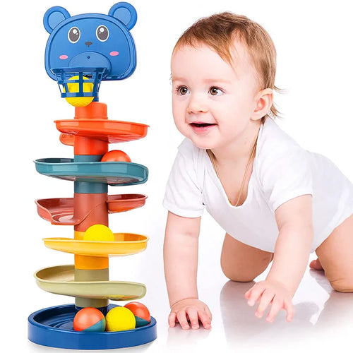 Jeu de développement de balle roulante Montessori, jouet éducatif pour bébé, jouets empilables d'activité Montessori pour bébés de 1 2 3 ans SUN N.