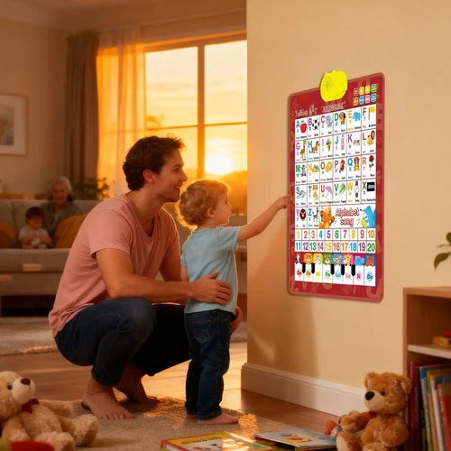 Tableau mural parlant bilingue pour enfants, affiche éducative anglaise et espagnole, jouet interactif avec musique pour l'apprentissage en classe SUN N.