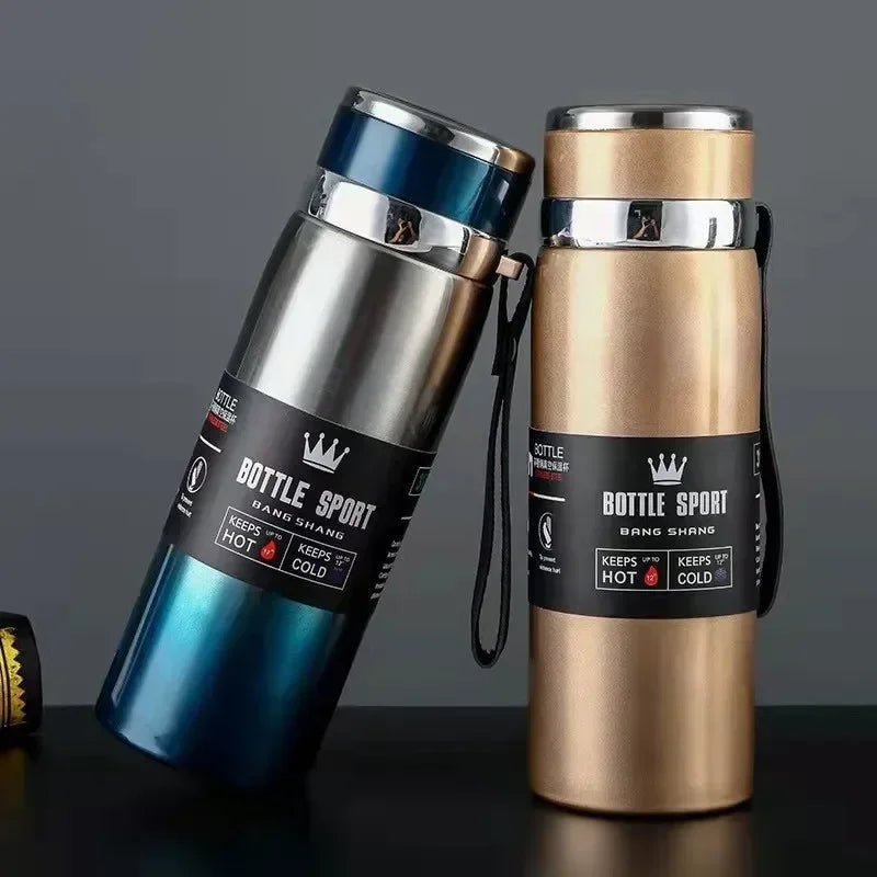 Bouteille Thermale 1L Acier Inoxydable - Isotherme Chaud/Froid Thermos