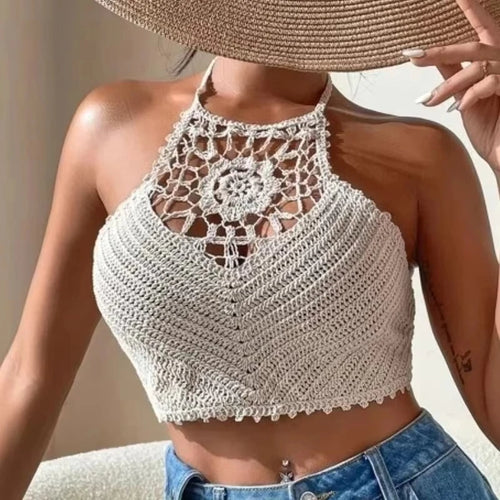 crochet crop top women summer