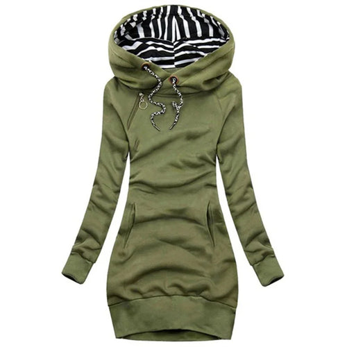 Robe à Capuche Slim – Couleur Unie, Manches Longues & Cordon de Serrage SUN N.