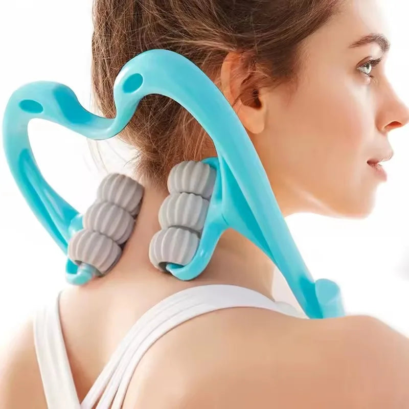 Masseur Cervical Manuel à 6 Boules – Rouleau Pétrissage Cou & Épaules SUN N.