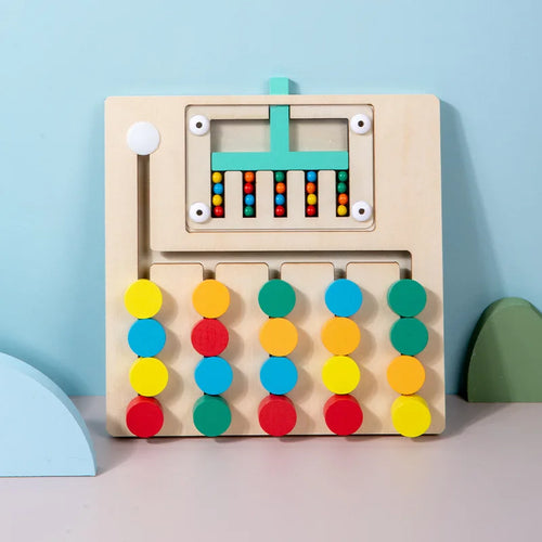 Puzzles de correspondance de couleurs en bois Montessori, jeu de logique, formation à la réflexion, illumination œil-main, jouet éducatif précoce SUN N.
