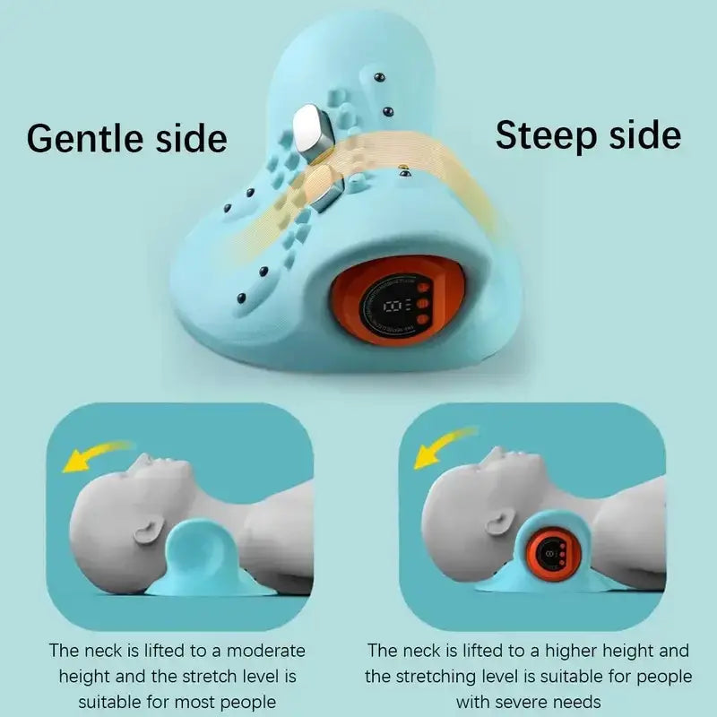 Oreiller Massant Cervical Électrique – Pression Digitale Tissu Profond