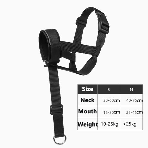 Muselières tactiques réfléchissantes pour chiens de taille moyenne et grande, avec laisse pour l'entraînement anti-aboiement, guide de laisse, couvre-mâchoire pour animaux de compagnie, accessoires pour grands chiens SUN N.