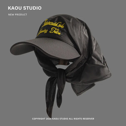 Chapeaux de soleil polyvalents style rétro américain hip-hop avec sangle pour hommes et femmes, protection solaire printemps-été SUN N.