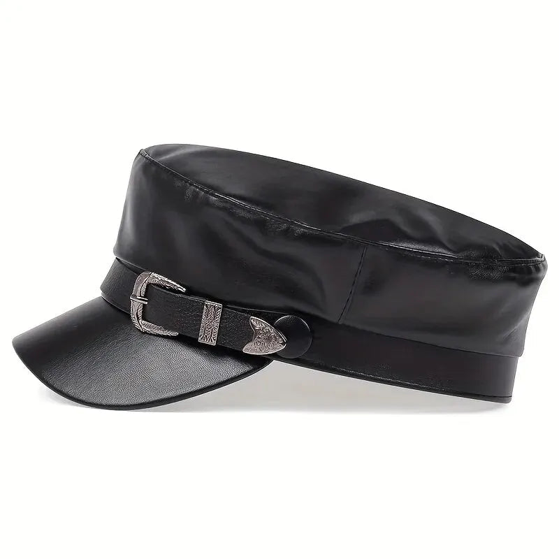Fashion Women Large Belt Buckle Leather SUN N.