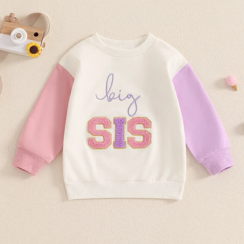 Sweat-shirt Enfant Col Rond Lettres Brodées - Hoodie Unisexe Printemps/Automne SUN N.