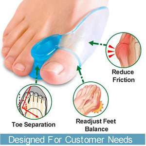 2 pièces Séparateur d'orteils en silicone - Correcteur hallux valgus (oignon) - Écarteur orthopédique pour soulagement douleur et réalignement SUN N.