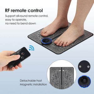 Tapis de massage des pieds EMS - Stimulation musculaire électrique - Soulagement douleur et amélioration circulation sanguine - Massage points d'acupuncture SUN N.