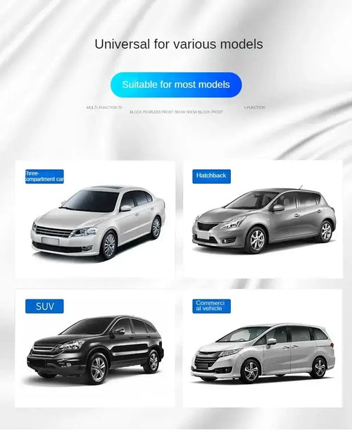 Pare-Neige Pare-Brise Voiture installé sur une voiture pour protection anti-gel.