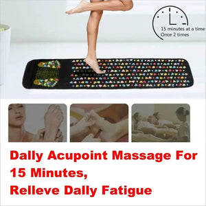 Tapis de massage des pieds par acupression - Chemin de galets imitant pierres douces - Tapis de marche santé pour relaxation et circulation sanguine SUN N.
