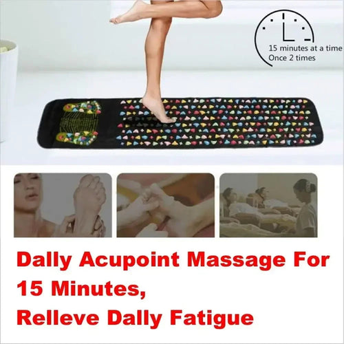 Tapis de massage des pieds par acupression - Chemin de galets imitant pierres douces - Tapis de marche santé pour relaxation et circulation sanguine SUN N.