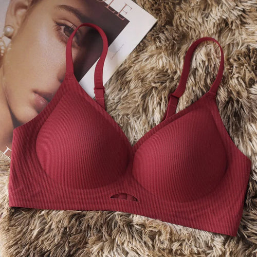 Soutien Gorge Push Up Sans Couture  pour femme, sous-vêtement sexy, sans fil, creux, confortable, respirant, section fine SUN N.