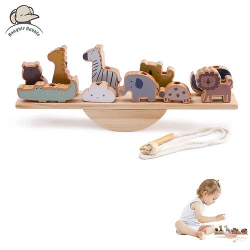 Jouet à Empiler Montessori en Bois – Blocs Sensoriels Forêt Bébé SUN N.