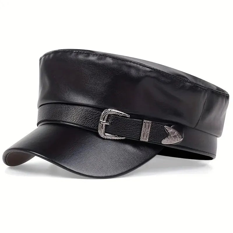 Fashion Women Large Belt Buckle Leather SUN N.