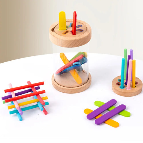 Jouets Montessori en bois, jouets de tri des couleurs, motricité Fine, jeux de correspondance sensorielle, jouets éducatifs pour enfants de 1 à 3 ans, cadeau de 3 ans et plus SUN N.