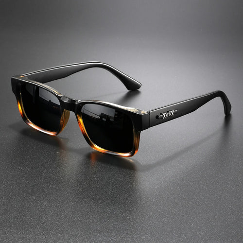 Lunettes de soleil rétro punk - Monture carrée protectrice, UV400 unisexe pour les aventures en plein air et le style décontracté SUN N.