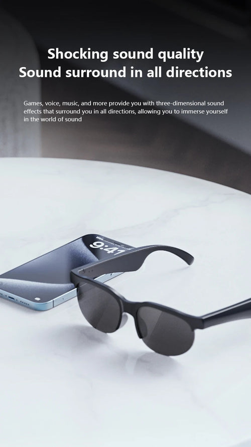 Nouvelles Lunettes Intelligentes 2026 : Traduction IA, Conversation Bluetooth, Enregistrement, Écoute Musicale – Lunettes de Soleil Connectées pour Hommes et Femmes SUN N.