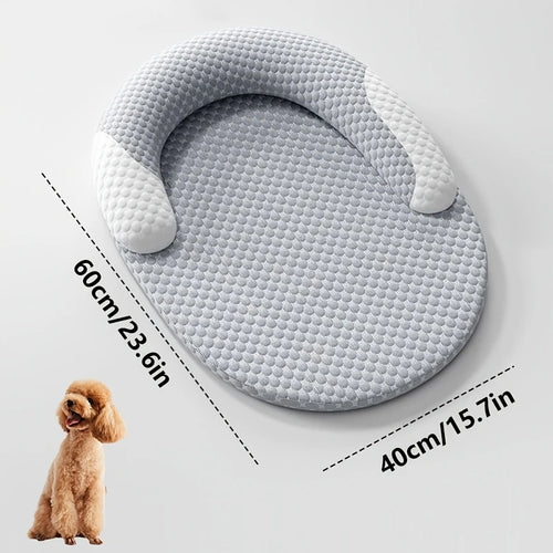 Tapis Rafraîchissant en Soie Glacée pour Animaux – Lit Ovale Respirant SUN N.