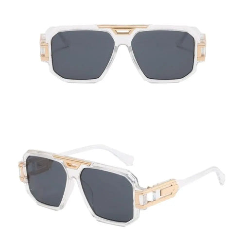 Lunettes de soleil rétro carrées à monture complète, grande monture surdimensionnée, Anti-UV, Uv400, rétro HD, accessoire de Costume SUN N.
