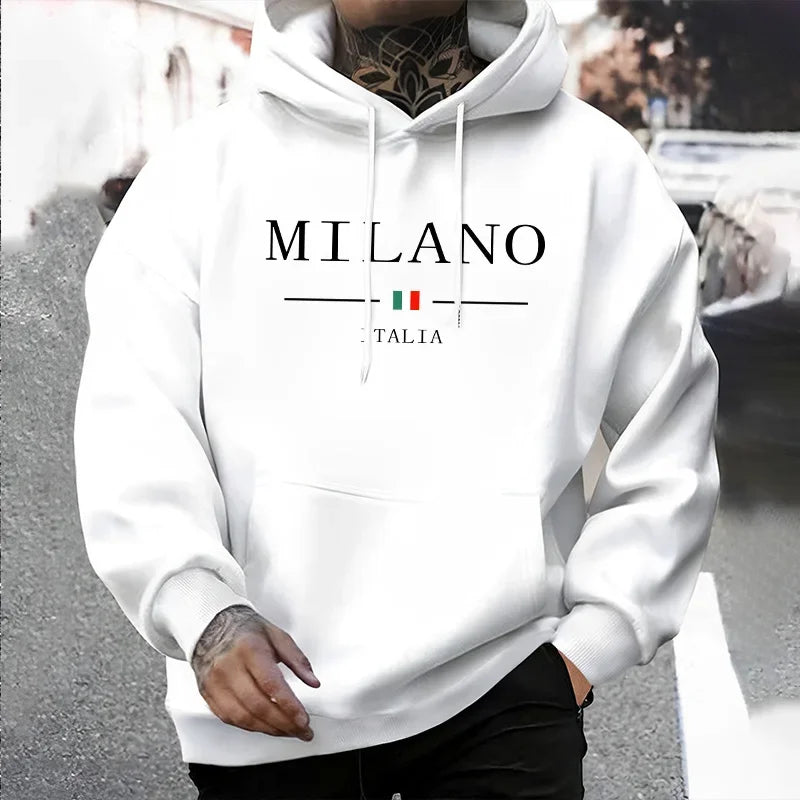 Sweat À Capuche Homme Imprimé - Hoodie Sport Streetwear 2025 SUN N.
