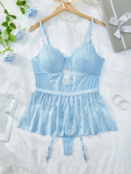 Combinaison Sexy à bretelles en dentelle, col en v, slim, transparent, pyjama pour femmes, Lingerie érotique, Catsuit, dos nu, body ajouré SUN N.