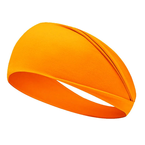 Bandeau de Sport Femme – Large, Fluorescent et Anti-Transpiration, disponible en jaune, rose, orange et vert.