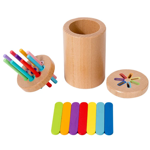 Jouets Montessori en bois, jouets de tri des couleurs, motricité Fine, jeux de correspondance sensorielle, jouets éducatifs pour enfants de 1 à 3 ans, cadeau de 3 ans et plus SUN N.
