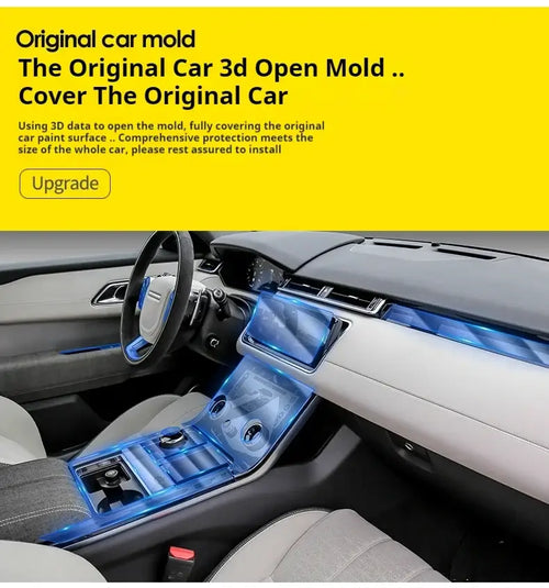Film de Protection TPU Transparent installation in KIA EV6, showing customized fit for the interior for 2022-2024 models.