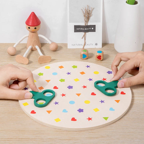 Jeu de Société Montessori – Couleurs, Formes et Dés Éducatif SUN N.