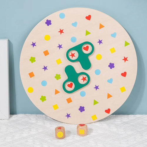 Jeu de Société Montessori – Couleurs, Formes et Dés Éducatif SUN N.