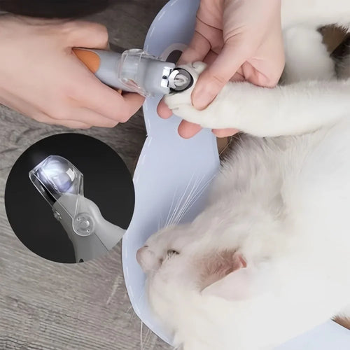 Ciseaux coupe-ongles professionnels en métal pour animaux de compagnie avec lumière LED, outil de coupe d'ongles pour chats et chiens, coupe-griffes pour l'entretien des animaux SUN N.