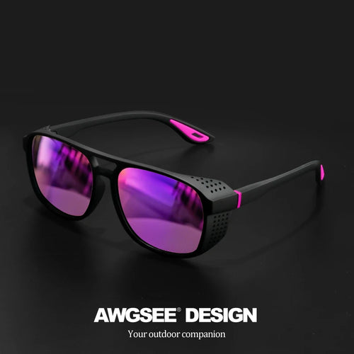 Lunettes de soleil de sport professionnelles – Polarisées coupe-vent UV400 pour le cyclisme, la course à pied, les amateurs de plein air UV400 SUN N.