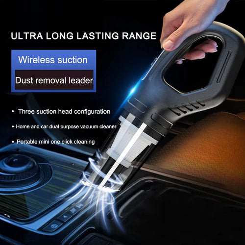 Aspirateur de voiture portable sans fil, rechargeable par USB, aspirateur à main puissant pour voiture, maison, bureau, nettoyage des poils d'animaux SUN N.
