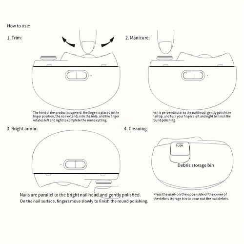 Kit de Soin des Ongles Ultime – Coupe-Ongles Électrique Professionnel SUN N.