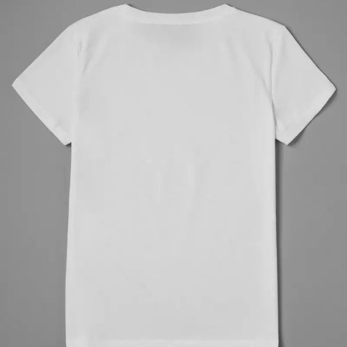 T-shirt manches courtes col rond femme, estival et décontracté, avec chat drôle, blanc imprimé SUN N.
