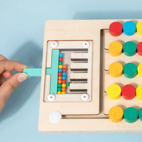 Puzzles de correspondance de couleurs en bois Montessori, jeu de logique, formation à la réflexion, illumination œil-main, jouet éducatif précoce SUN N.