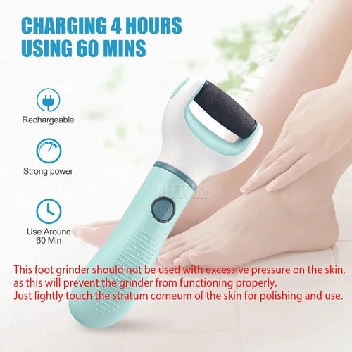 Ponceuse électrique pour pieds, outils de pédicure automatiques, lime à pieds, éliminateur de callosités et peaux mortes, utilisation humide ou sèche, nettoyeur de pieds rechargeable SUN N.