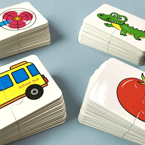 Cartes Montessori jouets éducatifs pour enfants apprentissage Puzzles éducatifs développer des jeux cognitifs pour bébés enfants bébé roman SUN N.