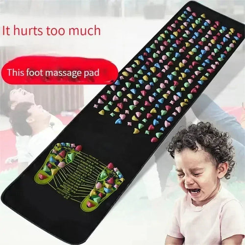 Tapis de massage des pieds par acupression - Chemin de galets imitant pierres douces - Tapis de marche santé pour relaxation et circulation sanguine SUN N.