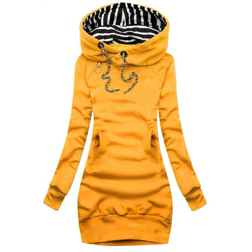Robe à Capuche Slim – Couleur Unie, Manches Longues & Cordon de Serrage SUN N.