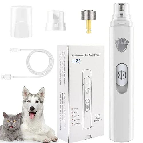 Outil de coupe des ongles pour animaux de compagnie, rechargeable par USB, avec meule intégrée, appareil électrique portable pour le soin des pattes, pour chiens de petite, moyenne et grande taille SUN N.