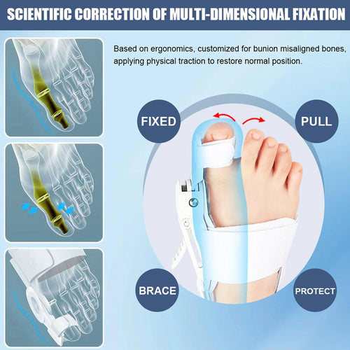 Correcteur d'orteils réglable unisexe, attelles d'hallux Valgus, séparateur d'orteils rotatif, lisseur pour pied gauche et droit SUN N.